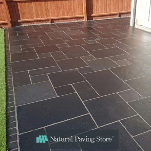 Black limestone natural - natural, paving