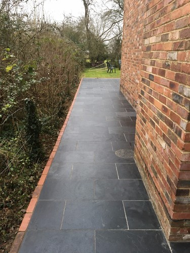 Black slate paving - slate,